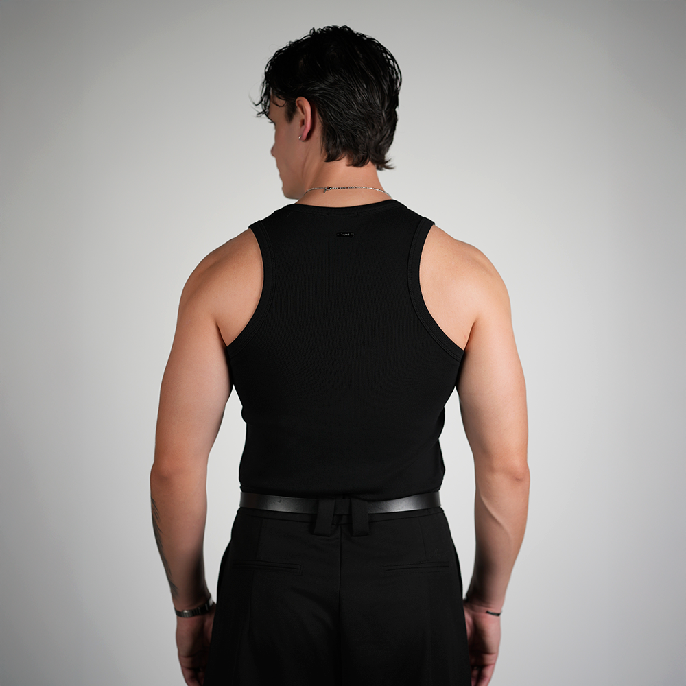 "Essential" Rib Tank - Black