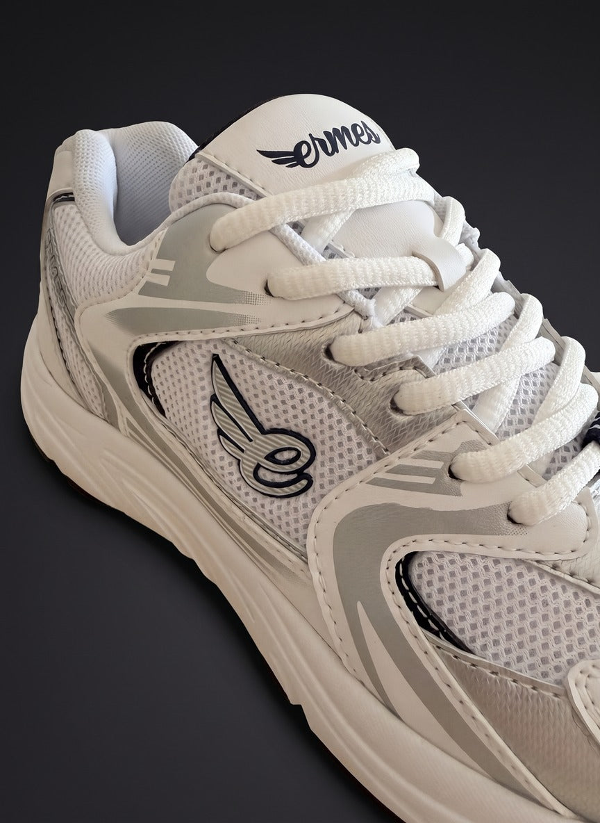 Orbit² Silver Navy – Dance Sneakers with Pivot Points – 7